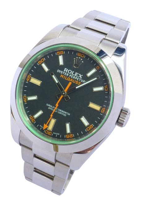 rolex milgauss anniversary green glass.